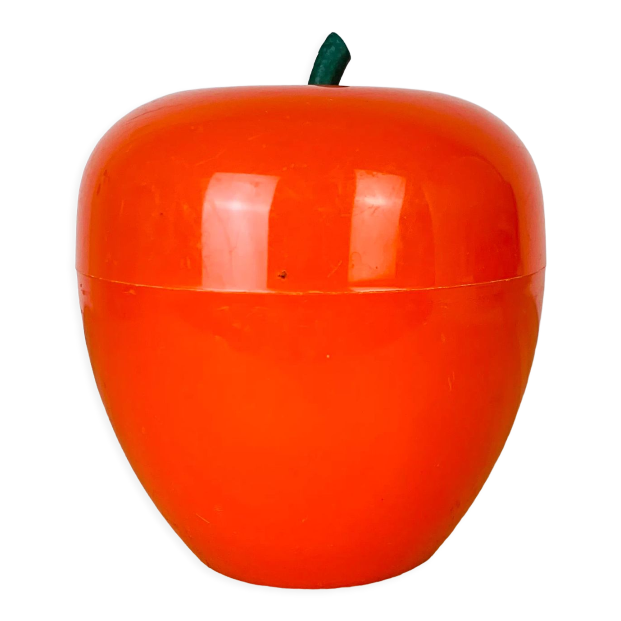 Vintage orange apple ice bucket