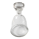 Carafe en verre vintage en forme de cloche avec bouchon : carafe italienne des années 50