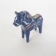 Handpainted blue Nils Olsson, "Dala" horse, Sweden 1960's