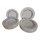 Set of 14 fine porcelain pieces - China Pearl "Alexandrite"