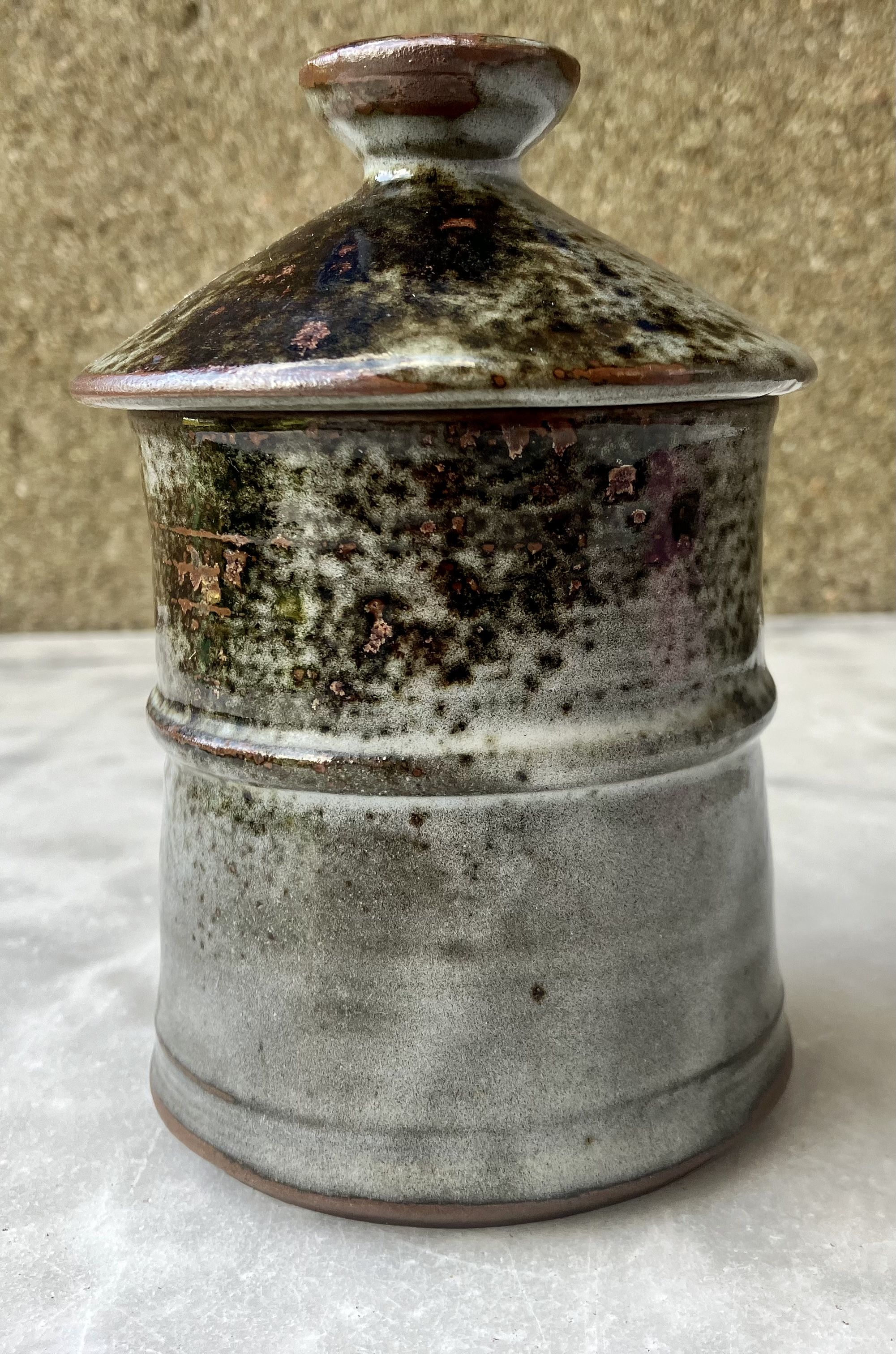Série de 4 pots en grès du Loir Thierry et Chantal Robert vintage