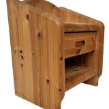 Vintage set of two pine wood bedside tables