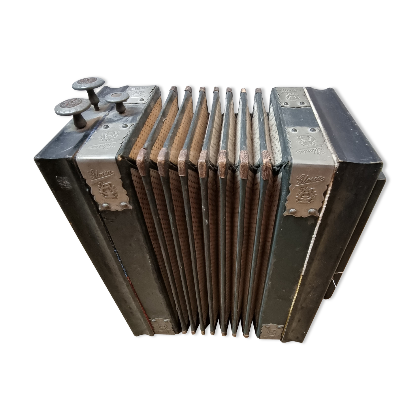 Trumpet accordion from 1903 Harmoniflutes by Gloria