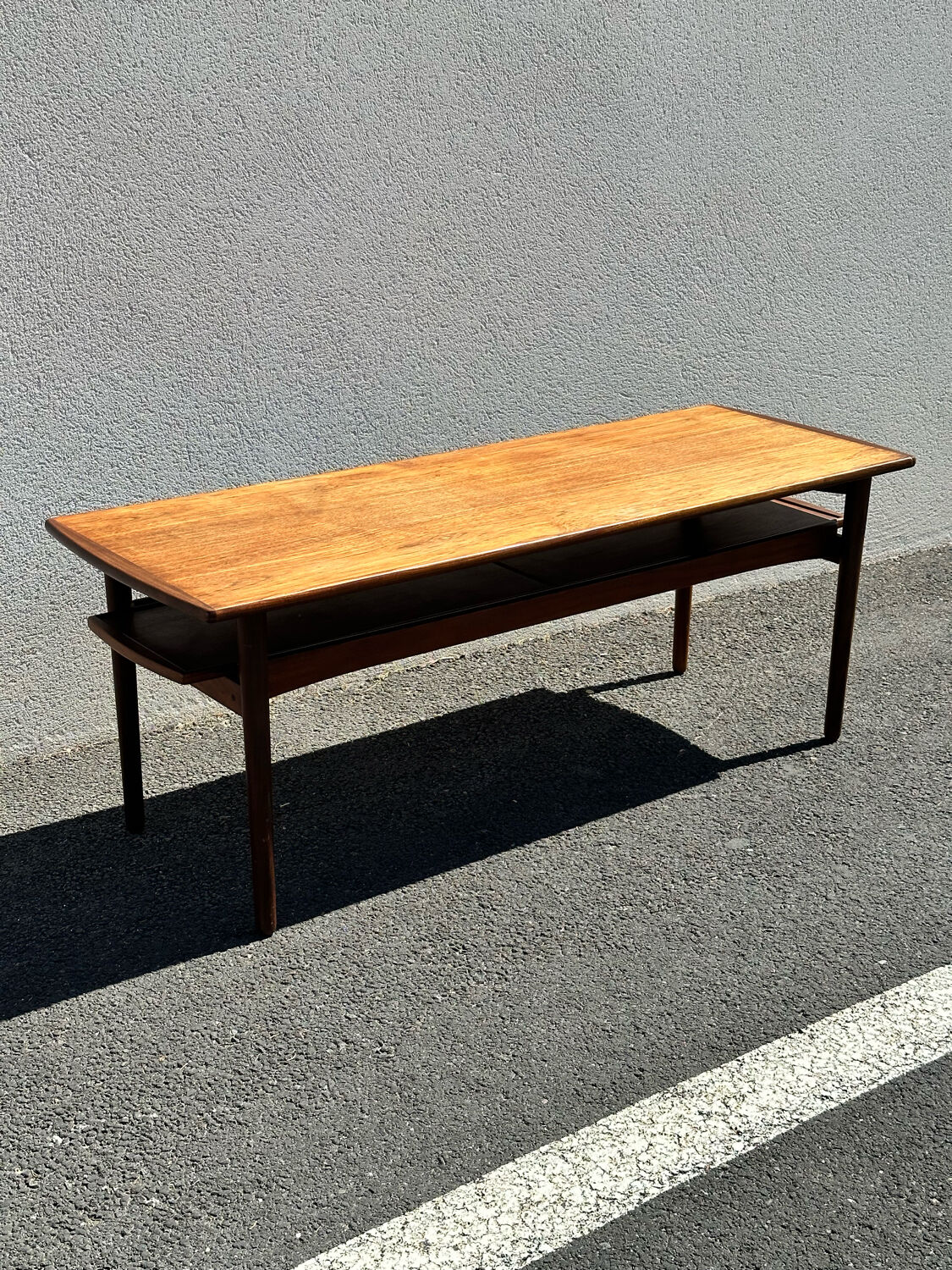 Bramin denmark coffee table, scandinavian teak design from the 60s