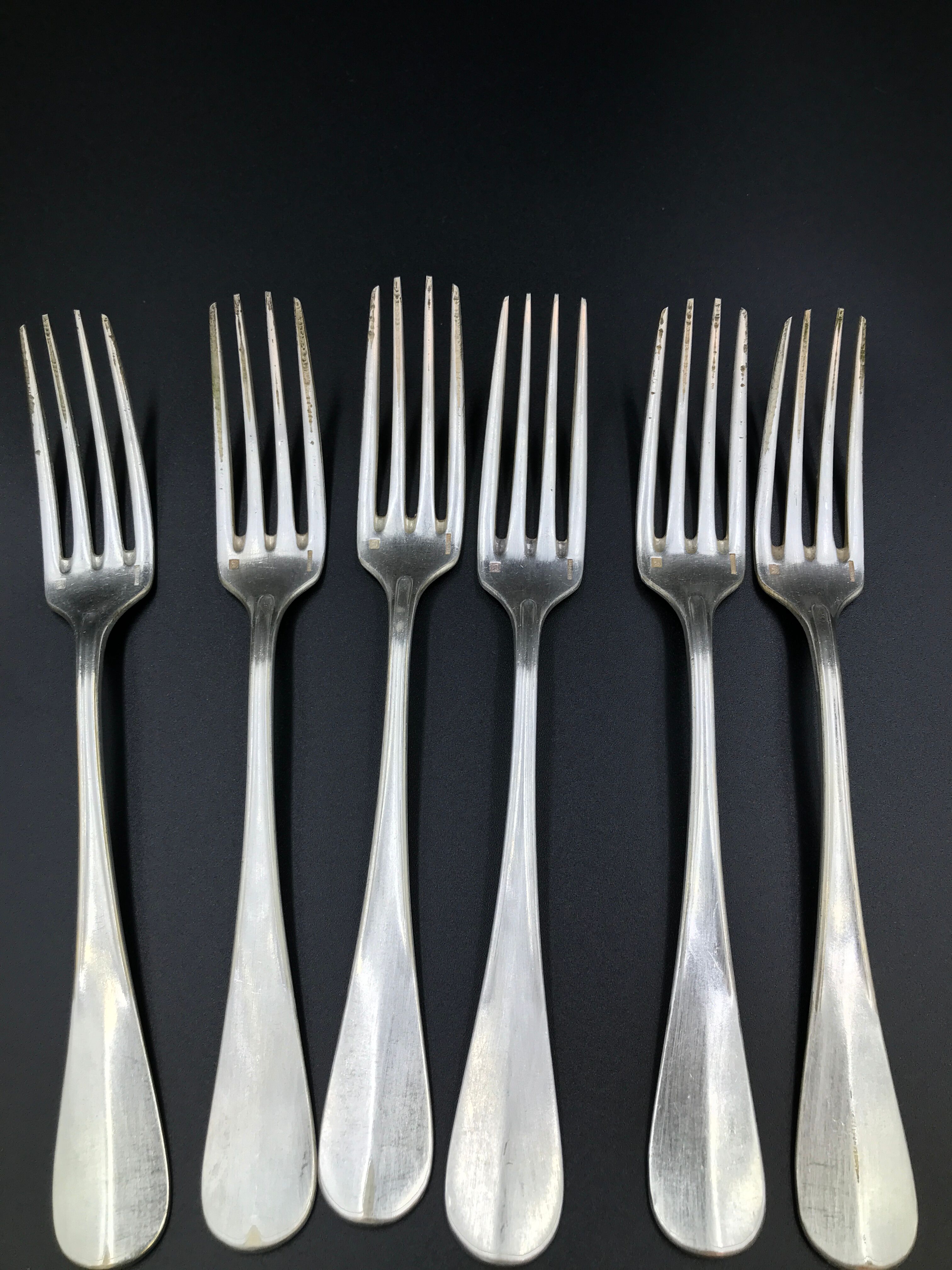 Silver series 5 spoons 6 vintage silver forks