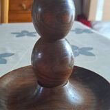 Brutalist style wooden lamp