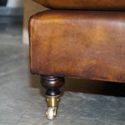 Howard & Son leather canapé, restored vintage, 3-seater