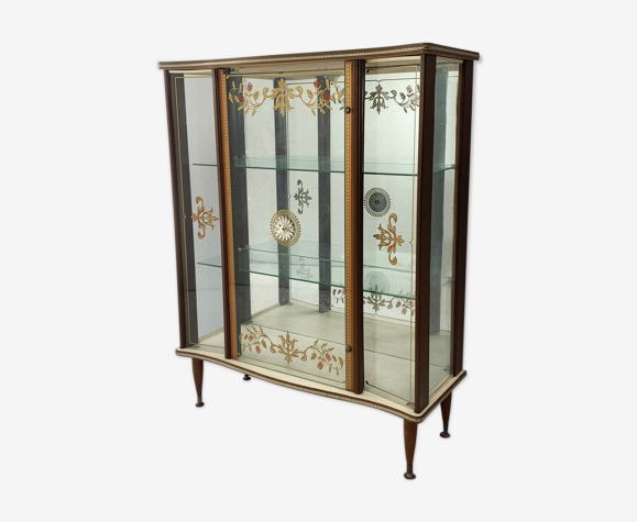 Vitrine en verre vintage du milieu du siècle des années 1950 / vitrine
