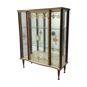 Vitrine en verre vintage du milieu du siècle des années 1950 / vitrine