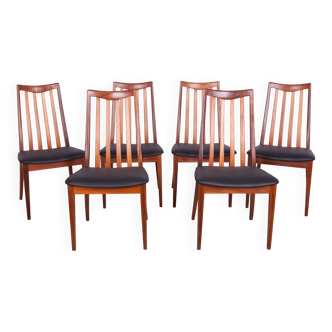 Leather and Teak Dining Chairs by Leslie Dandy for G-Plan, 1960s, Set of 6
