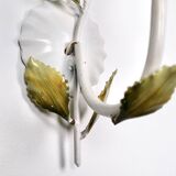 Pair of metal flower sconces, Italy, 1980s