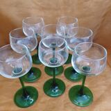 8 Alsatian white wine glasses