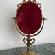 Miroir de Table Victorien Vintage en Laiton sur Base en Marbre, 1950s