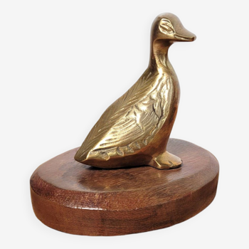 Brass bird statuette