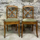 Pair of charles X era brace chairs in maple circa 1820