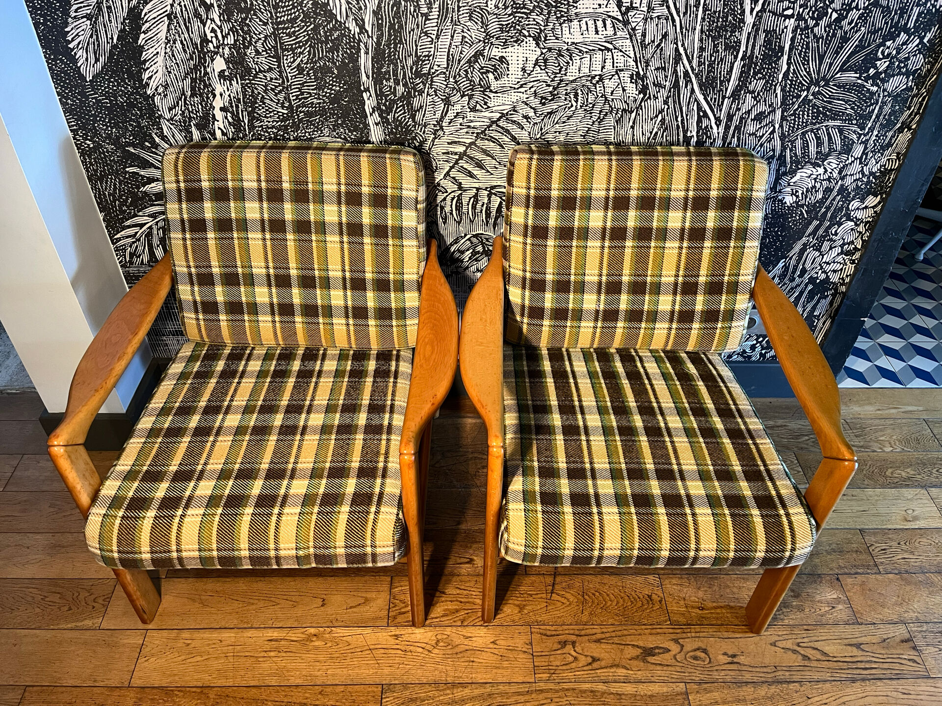Pair of Scandinavian armchairs