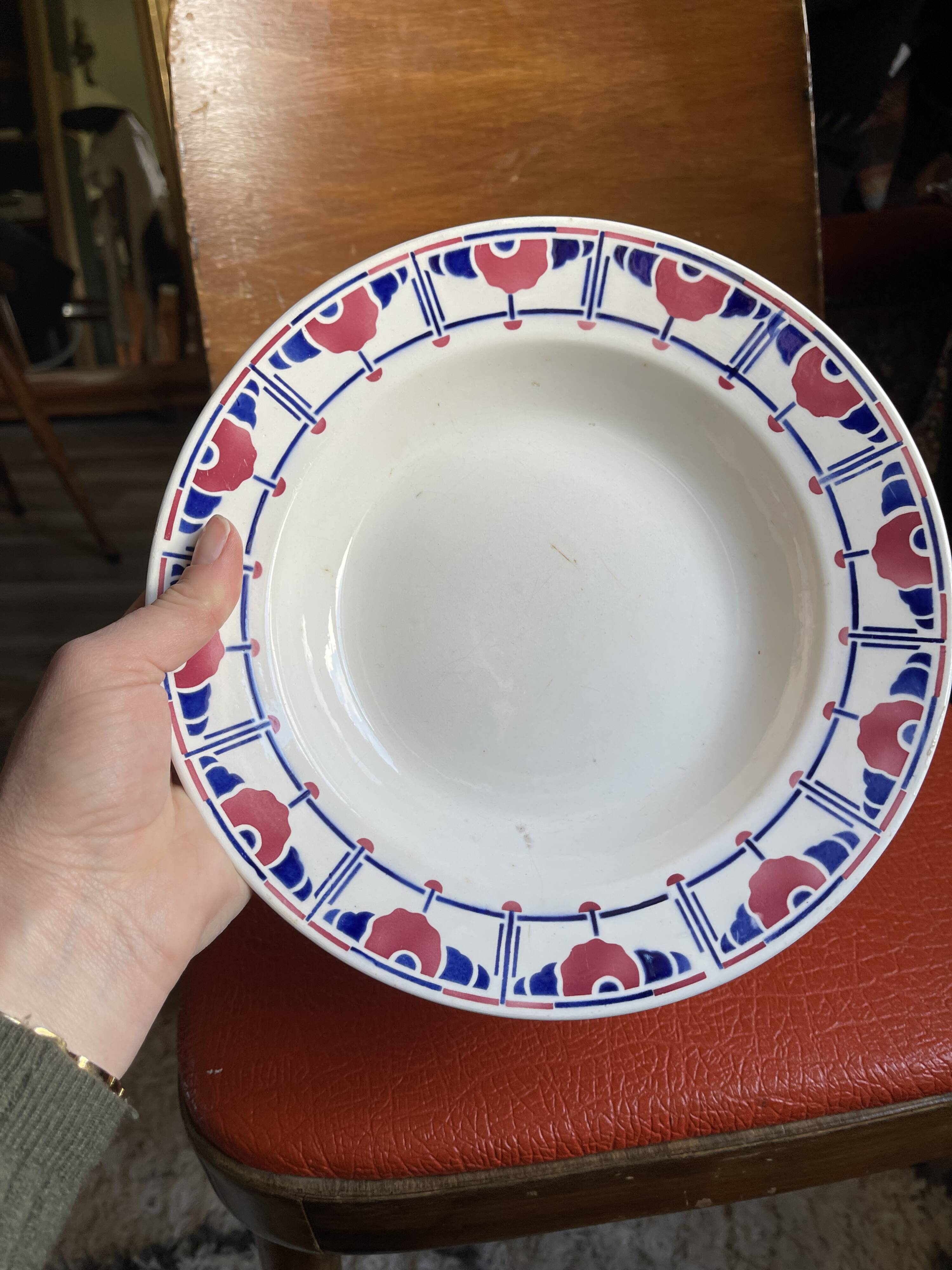 Antique deep plates Digoin