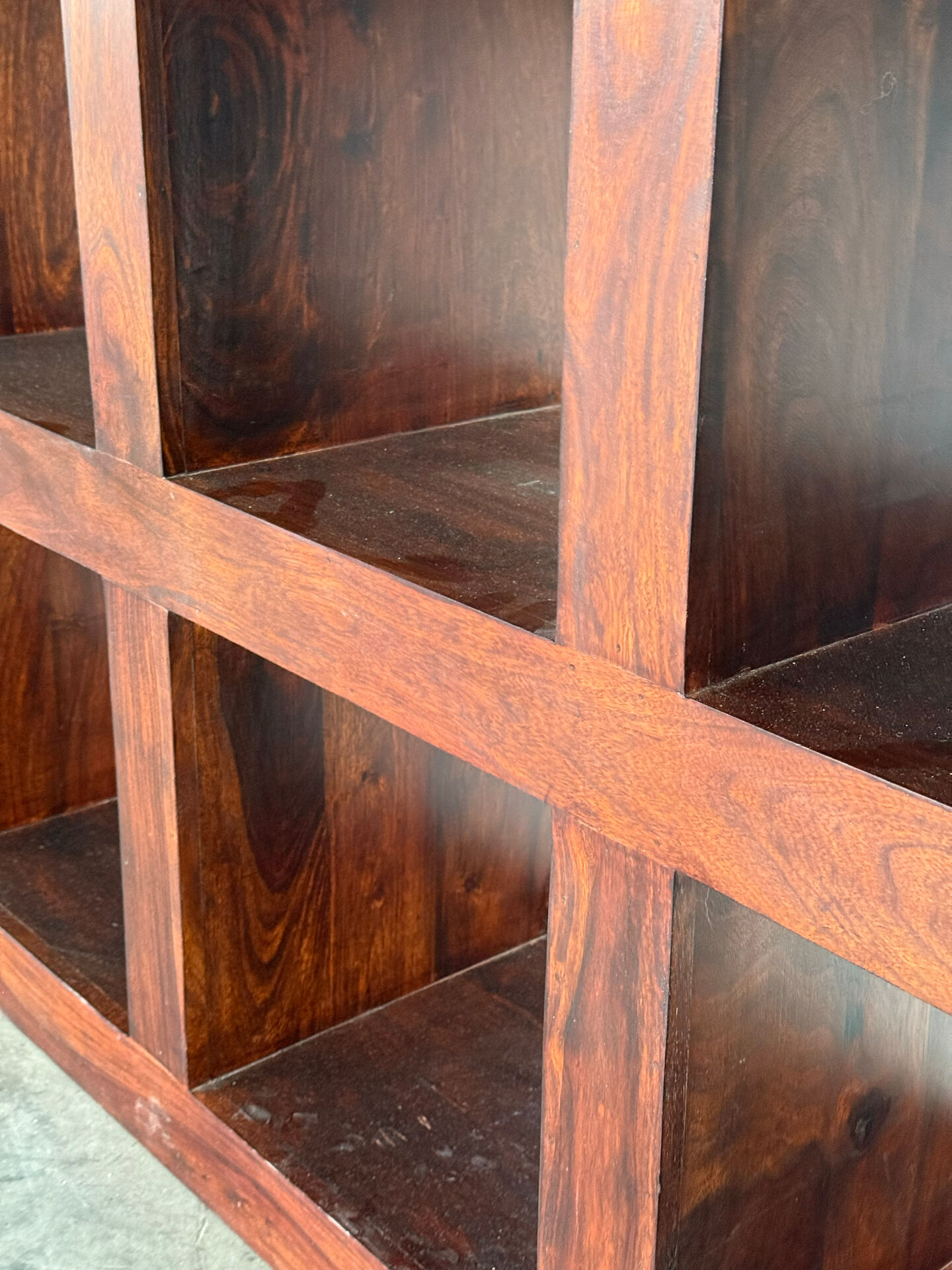 Large Solid Wood Open Bookcase / Room Divider — 180 cm