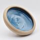 Blue enamelled sandstone cup