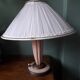 Vintage lamp from the 1940s with its pleated lampshade