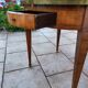 Antique Louis XVI style hot water bottle table with marble top