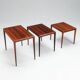 Johannes Andersen set of nesting tables in rosewood Silkeborg Denmark 1960
