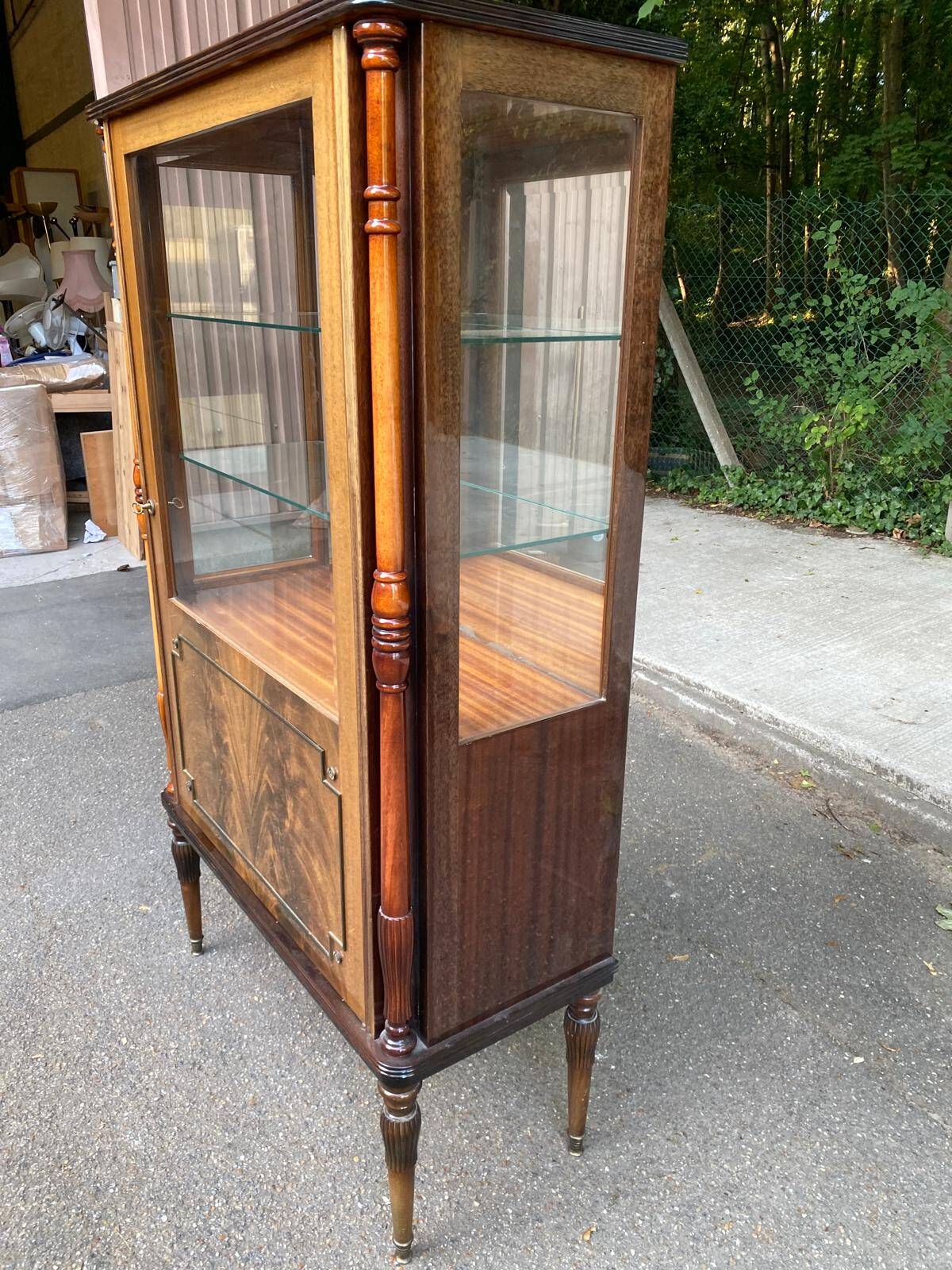 Scandinavian art deco rosewood display cabinet