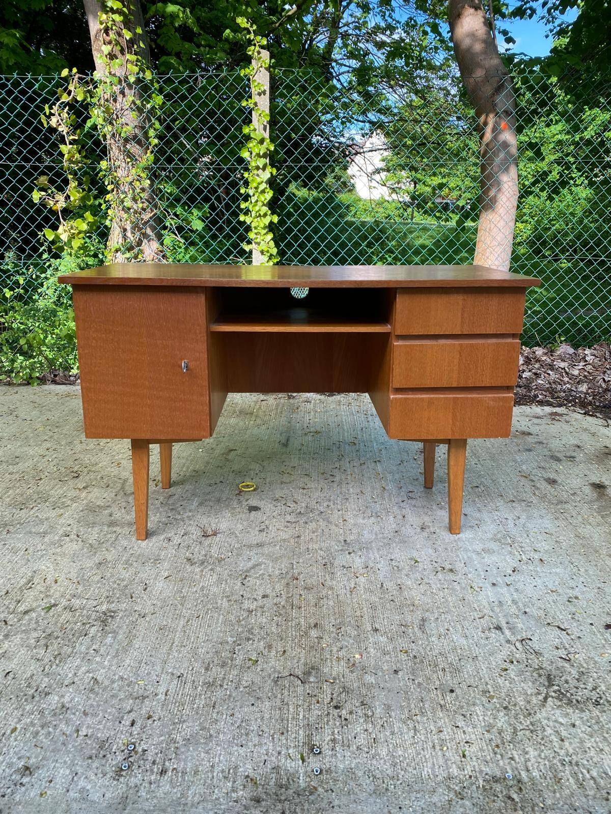 Scandinavian wooden desk from the 50s/60s, 120cm