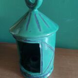 Candle holder in glazed ceramic 60s