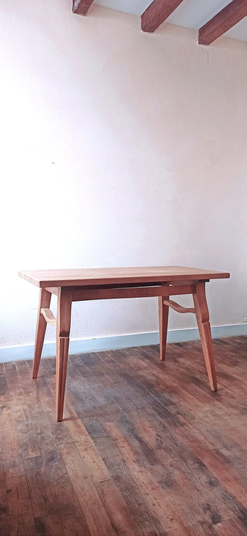 Antique oak table and compass legs