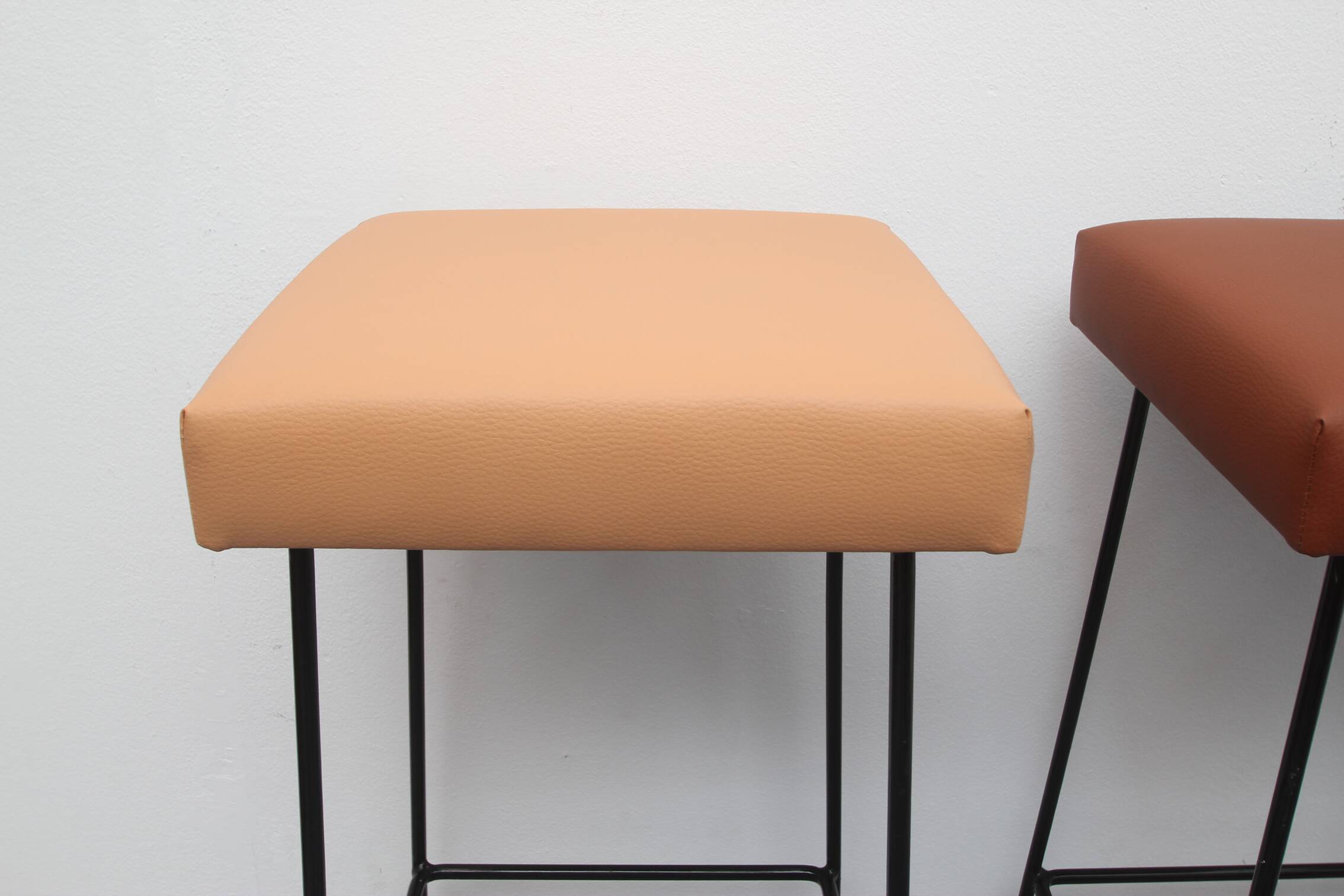 Ensemble de 4 tabourets de barre Wire années 1960