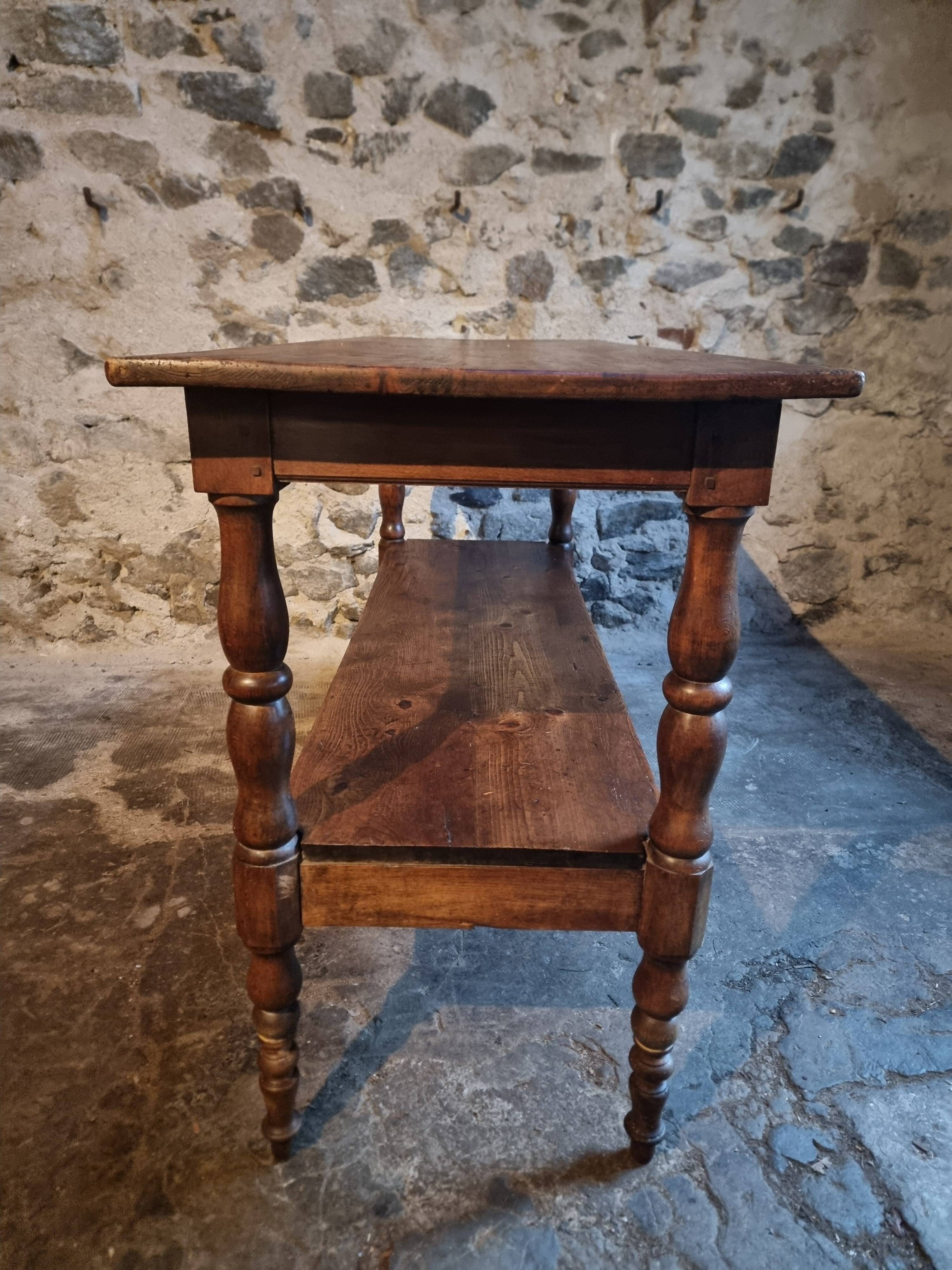 Console / service table or kitchen island French antique, 1880–1920