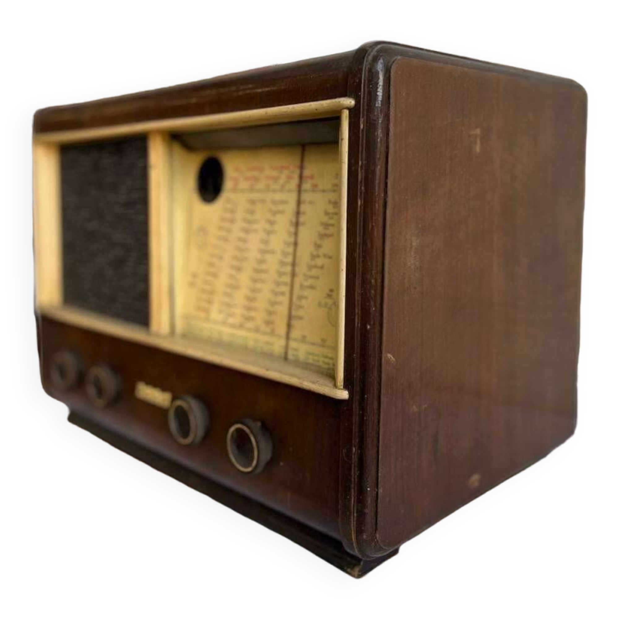 Vintage wooden radio radiobell