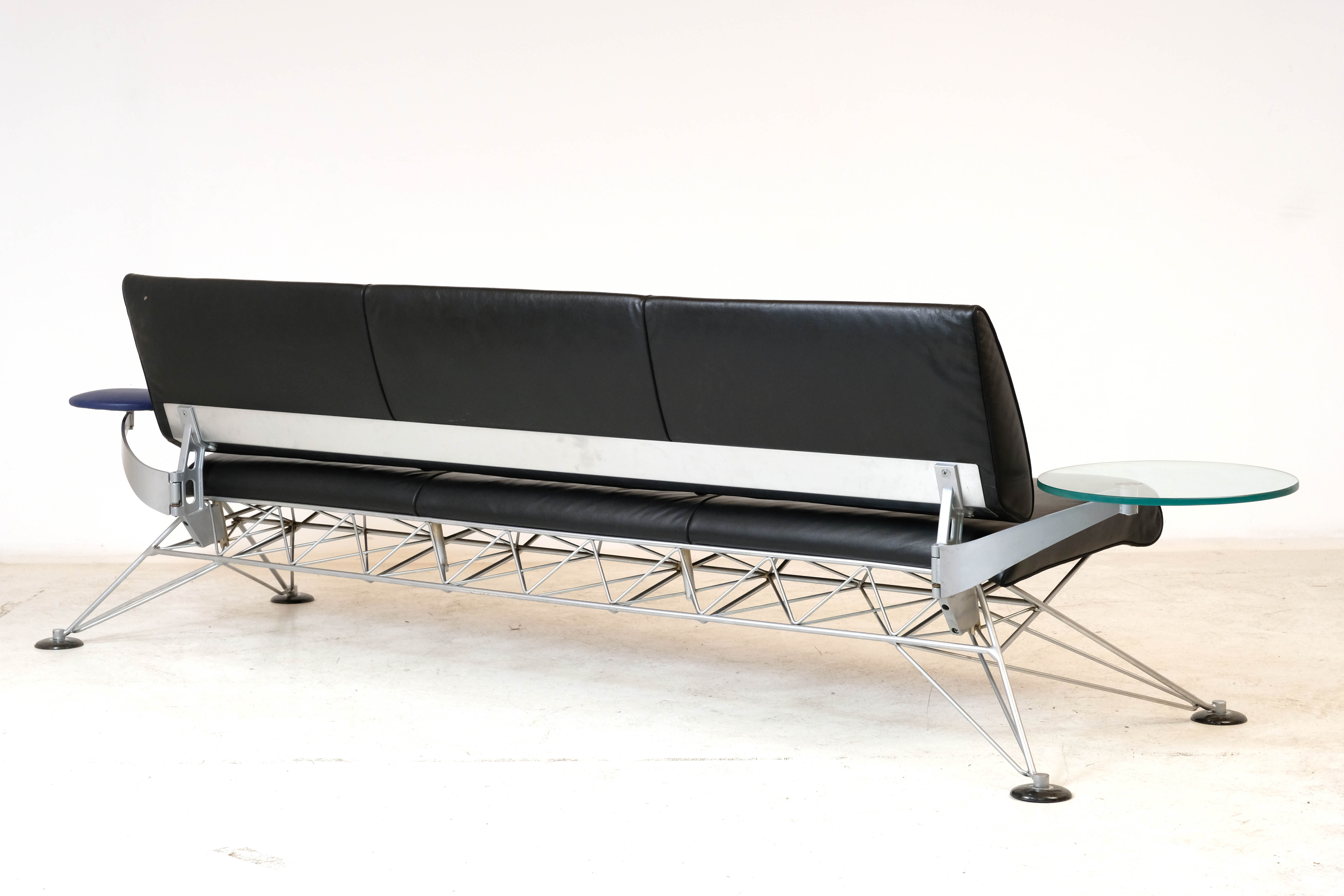 Leather sofa "Wing" by Roy Fleetwood for Vitra 1990's