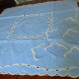 tea set tablecloth and towels monogram NP