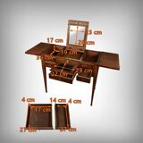 Coiffeuse en Marqueterie de Bois de Rose, style Louis XVI – 1ère partie XXe