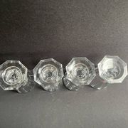 4 Verres à vin – Cristal fort taillé