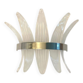 Belt sanded”palmette” murano glass wall sconce