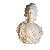 Marie Antoinette, bust in Carrara marble