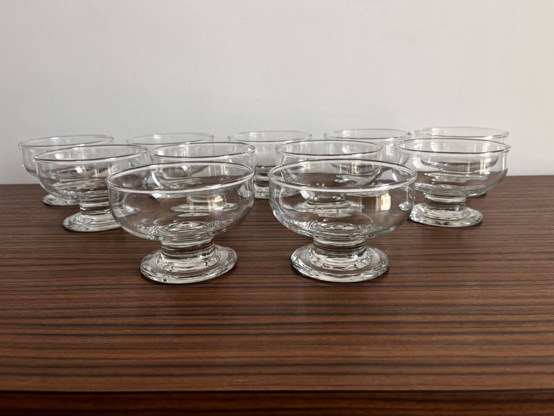 Set of 11 vintage ice cream bowls