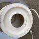 Italian lamp in white ceramic, known as bamboo with a crocodile effect