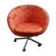 Seventies wheeled basket armchair