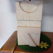 Lampe pierres sculptées géométrique année 60-70
