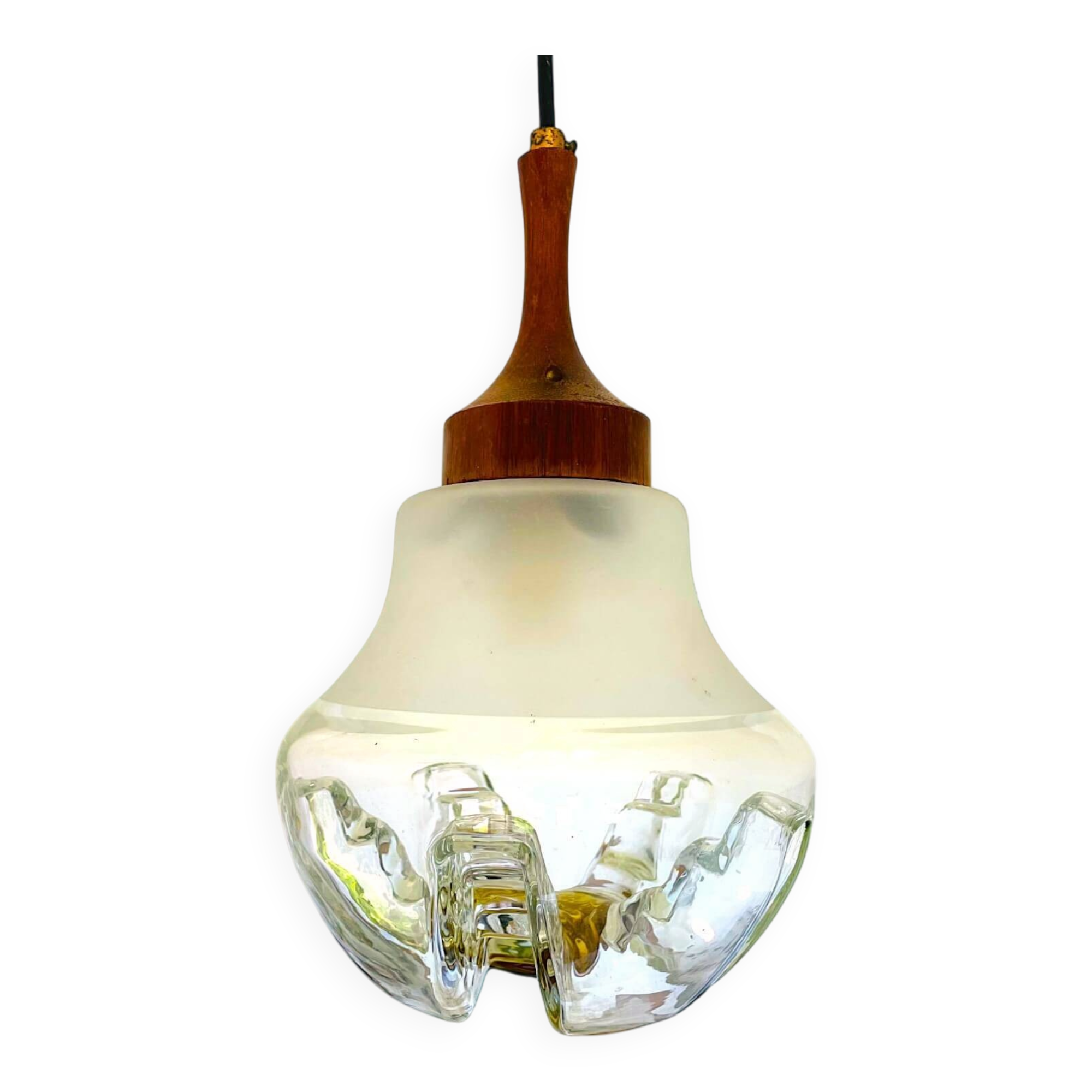 Mazzega style glass hanging lamp