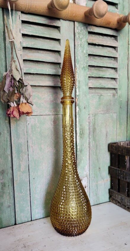 Bottle / carafe italian empoli amber