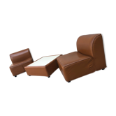 Fauteuils et table basse 1970