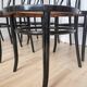 Set of 6 Vintage Thonet Style Dining Chairs: Black Bentwood Cane Seat