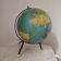 Lampe mappemonde globe terrestre années 50