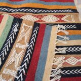 Wool hand-made carpet Kilim multicolor 97x144cm