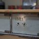 Console furniture from the Banque de France metal 1950